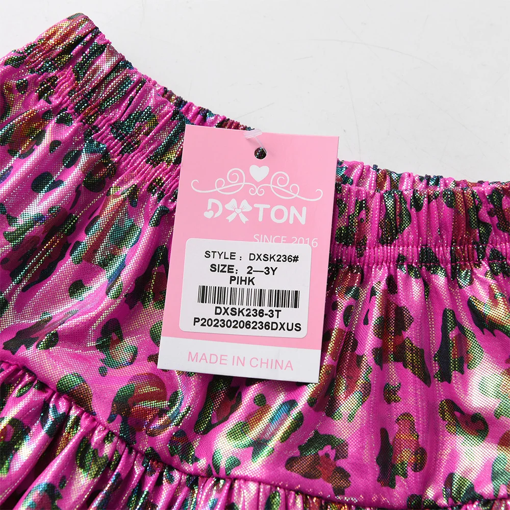 DXTON falda leopardo para niña estilo ballet veraniego - imagen 3