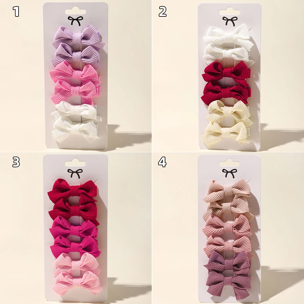 6 uds. De pinzas para el pelo de mariposa a rayas para niños, bordes de tela para niñas y accesorios para el cabello Retro con Clip LATERAL de princesa bonita - imagen 2