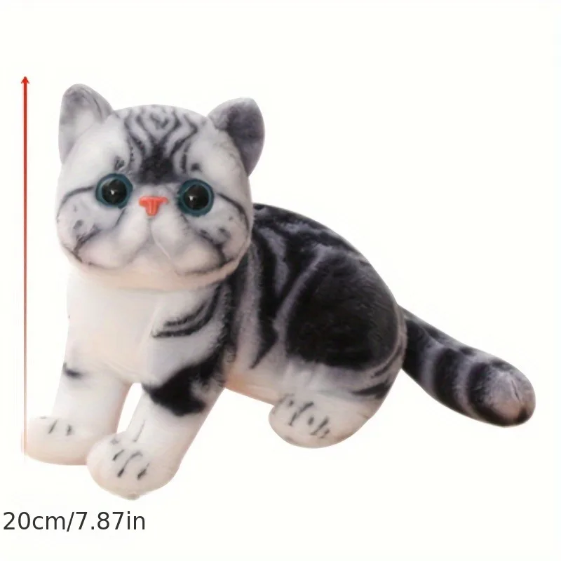 Juguete de peluche de gato realista, simulación de gato americano, muñeca linda, juguetes para mascotas, decoración del hogar, regalo - imagen 4
