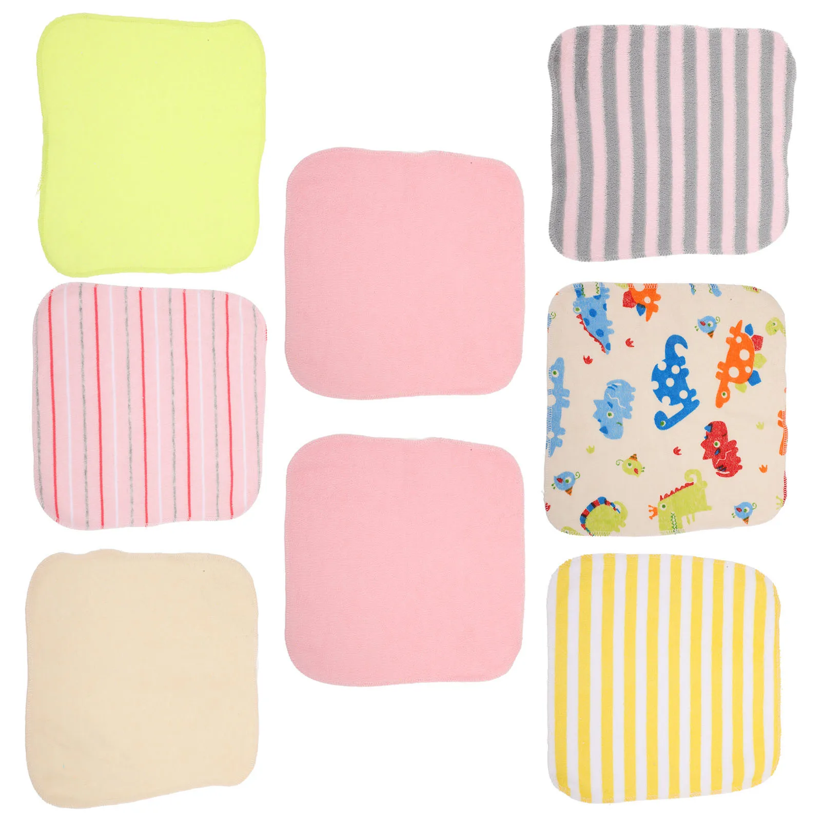 Toallas de lavado de bebé de algodón Natural, cómodas, no irritantes, para pieles sensibles, toallitas de baño y ducha, diseño aleatorio, 8 Uds. - imagen 4
