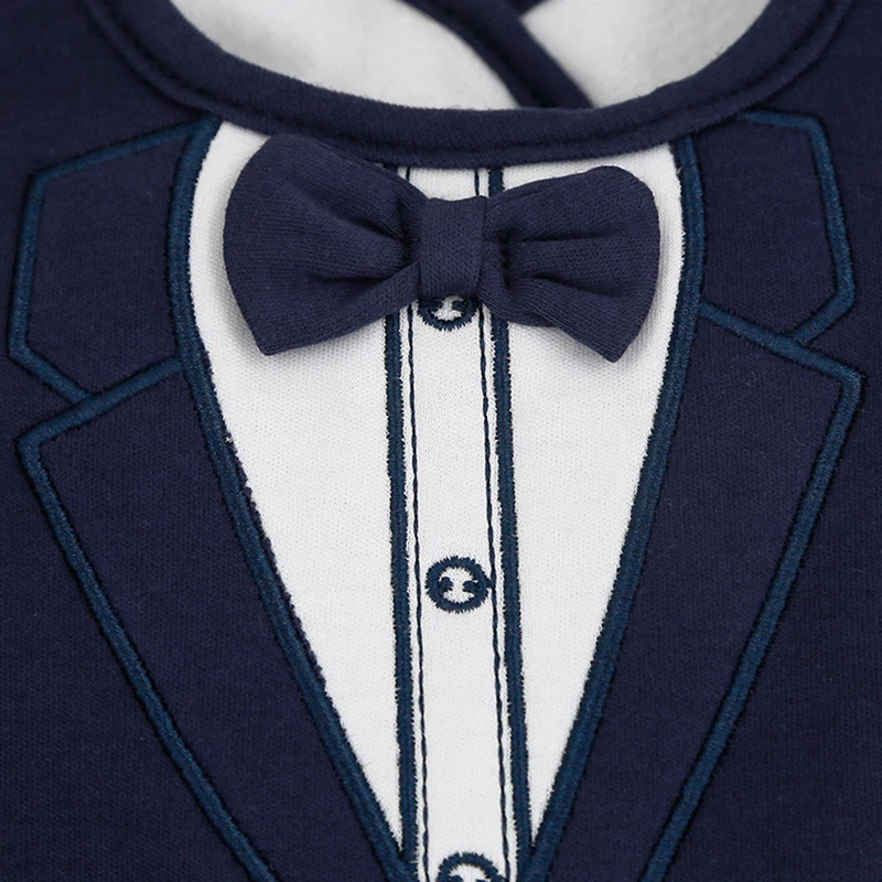 Pajarita tridimensional para bebé recién nacido a term, toalla para saliva, babero impermeable para caballero, bolsa de arroz suave para bebé masculino, impermeable - imagen 2