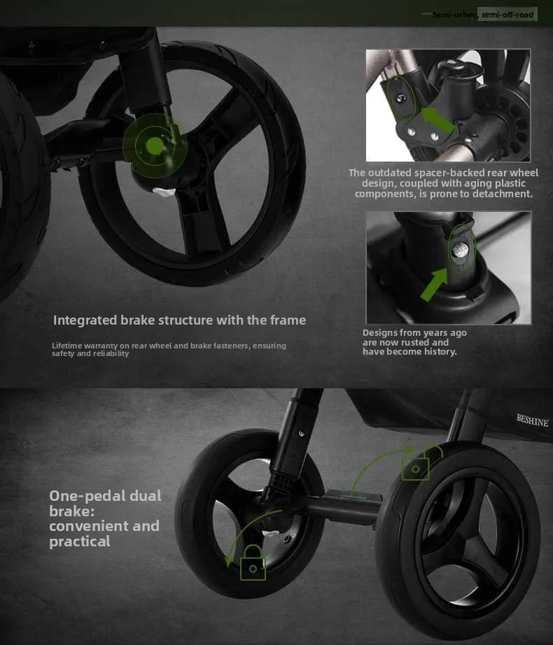 El cochecito es liviano y plegable y los niños pueden sentarse y acostarse cuando salir - imagen 4