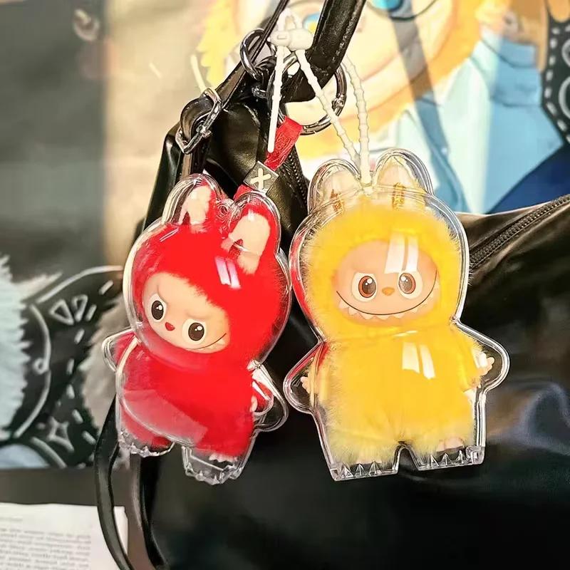 1/3 Uds funda protectora para LABUBU 4 PIN para la serie LOVE muñeco de peluche de vinilo cubierta antipolvo caja de almacenamiento para accesorios LABUBU regalos