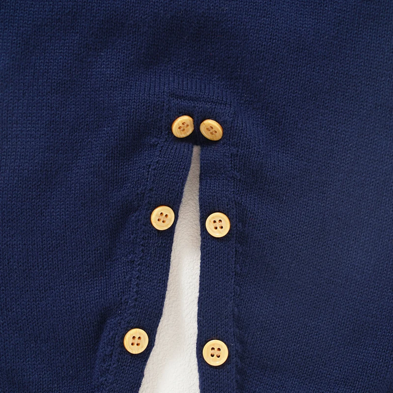 Pelele de punto para bebé recién nacido, 100% algodón, ropa para niño pequeño, cuello vuelto, una pieza, mono infantil, atuendo, corbata de moda - imagen 5