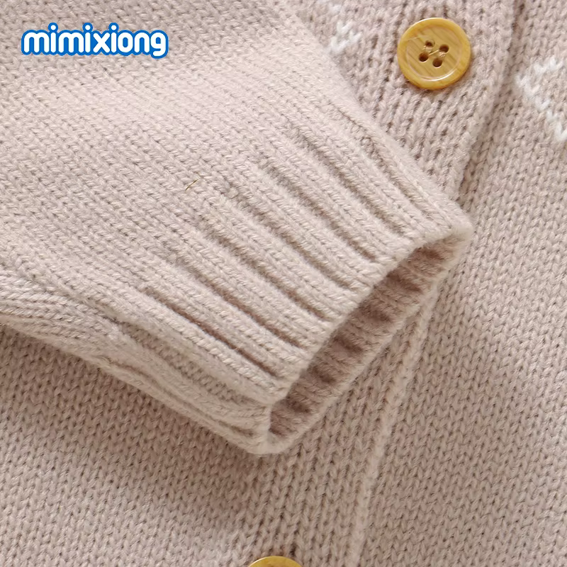 Conjunto cárdigan y mono rojo para niña – Puericultura moderna - imagen 2