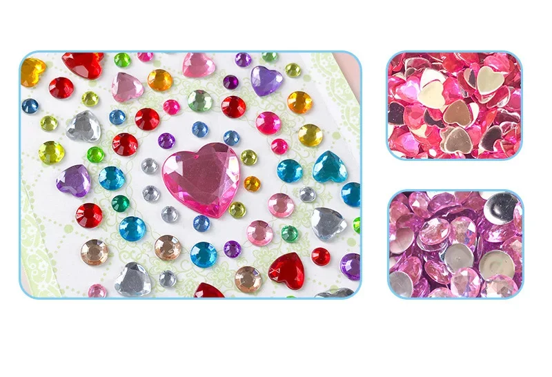 Pegatinas acrílicas con efecto cristal para niños – Piedras diamante - imagen 3