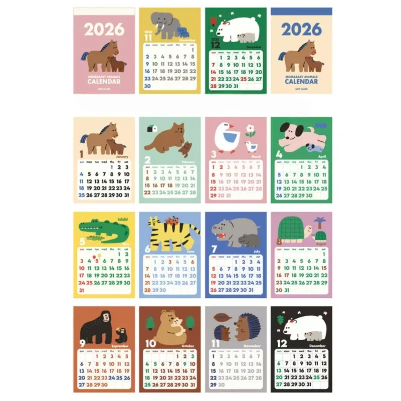 Calendario de pared de estilo coreano del Año del Caballo 2026: lindo diseño de Pony, decoración minimalista y accesorio fotográfico perfecto para el hogar. - imagen 4