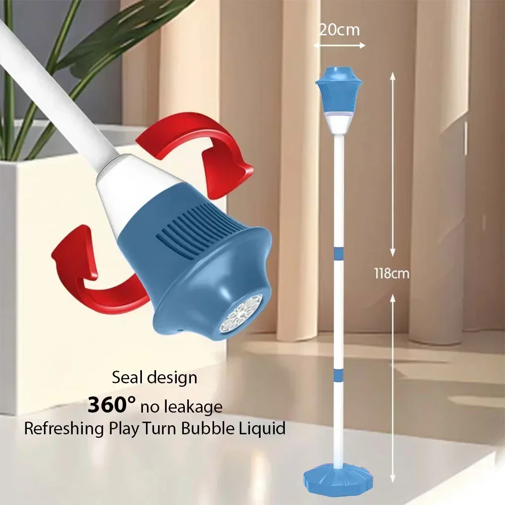 Máquina de burbujas con soporte con luces y música para soplador de burbujas de jabón al aire libre, adecuado para deportes acuáticos, decoración para fiesta de boda, burbujas - imagen 3