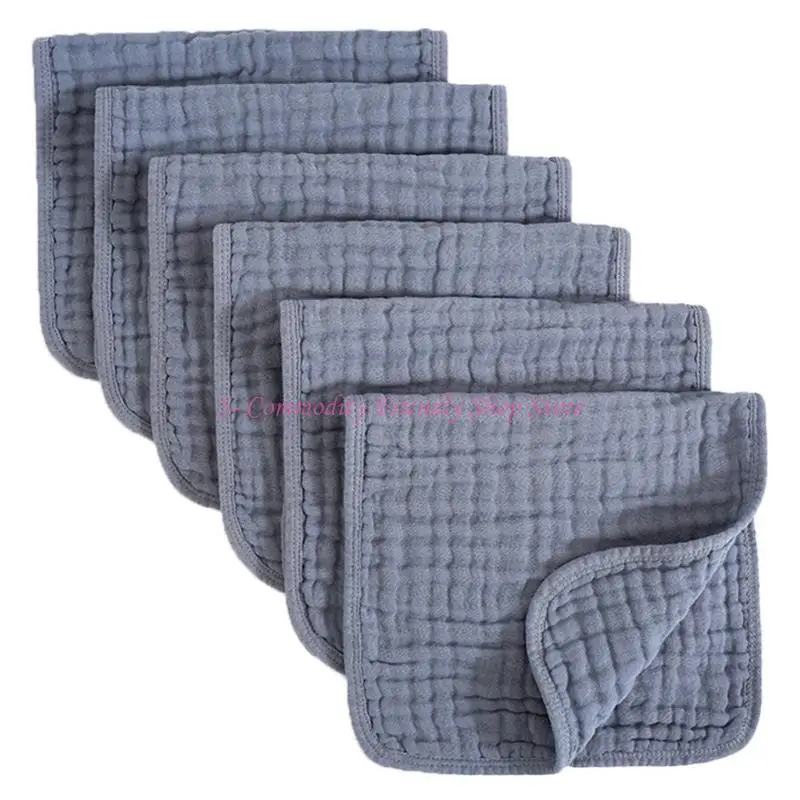 85AE 6 uds paños para eructar para bebé toalla hombrera 6 capas para babear y dentición - imagen 4