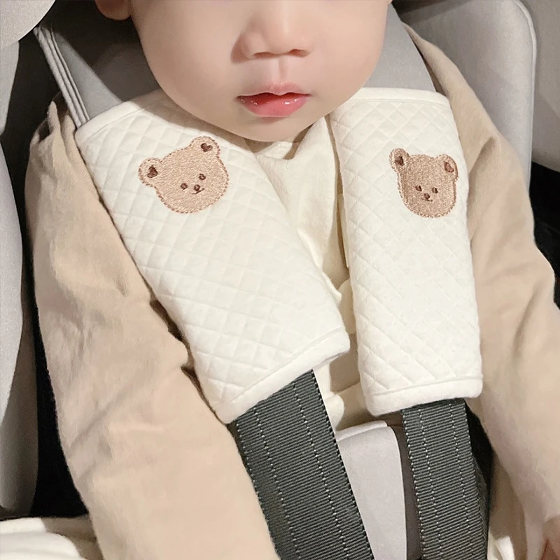 Funda protectora para cinturón de seguridad de bebé, accesorios para cochecito, cojín, correa para el hombro, toalla protectora para Saliva