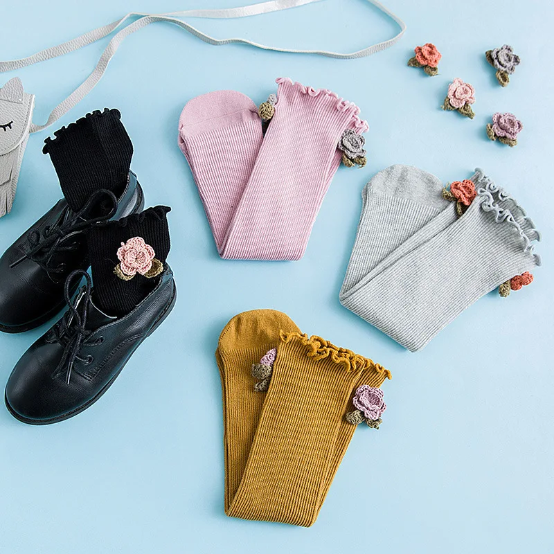 ¡¡¡Liquidación!!! Calcetines de algodón para bebés y niñas, calcetines hasta la rodilla de Estilo Princesa para niños pequeños, accesorios de ropa para niñas de 0 a 8 años - imagen 2