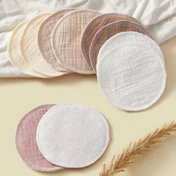 10 unids/set de almohadillas de lactancia reutilizables, almohadillas para el pecho lavables ultraabsorbentes, capas de algodón de 3 capas para comodidad agradable para la piel a prueba de fugas