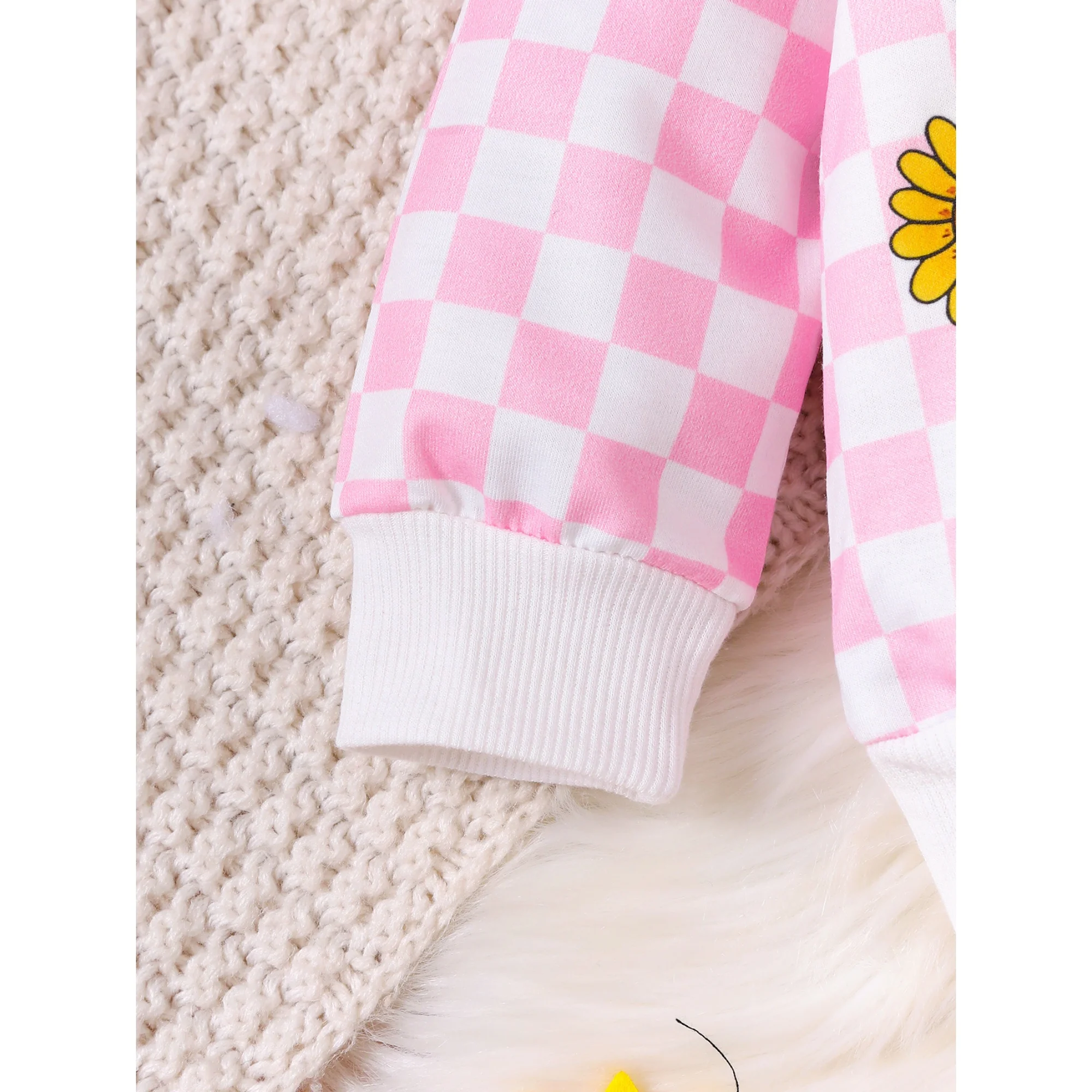 Conjunto de ropa rosa de manga larga para niña de 0 a 3 años, Top y pantalones con bonito patrón de dibujos animados, trajes para niña pequeña, primavera y otoño, 2 uds. - imagen 5