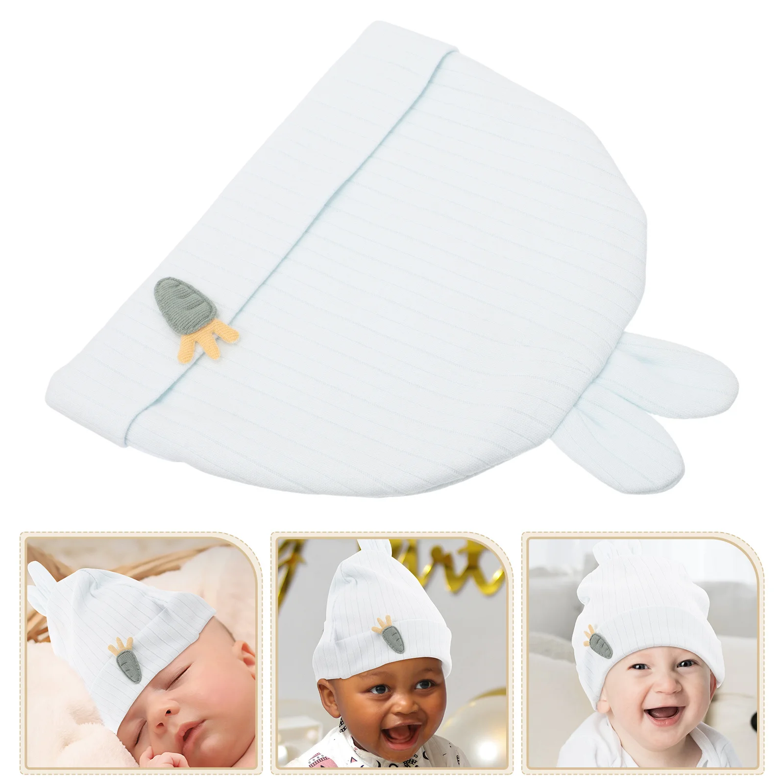Gorro de algodón para niñas recién nacidas, gorro para niñas, diseño de Orejas de conejo, sombrero de primavera para niños, accesorios infantiles con Orejas de conejo