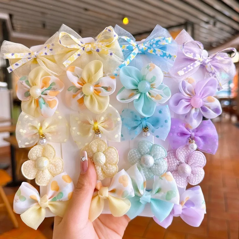 Pinzas lazo para pelo de bebé con flores suaves que no dañan - imagen 2