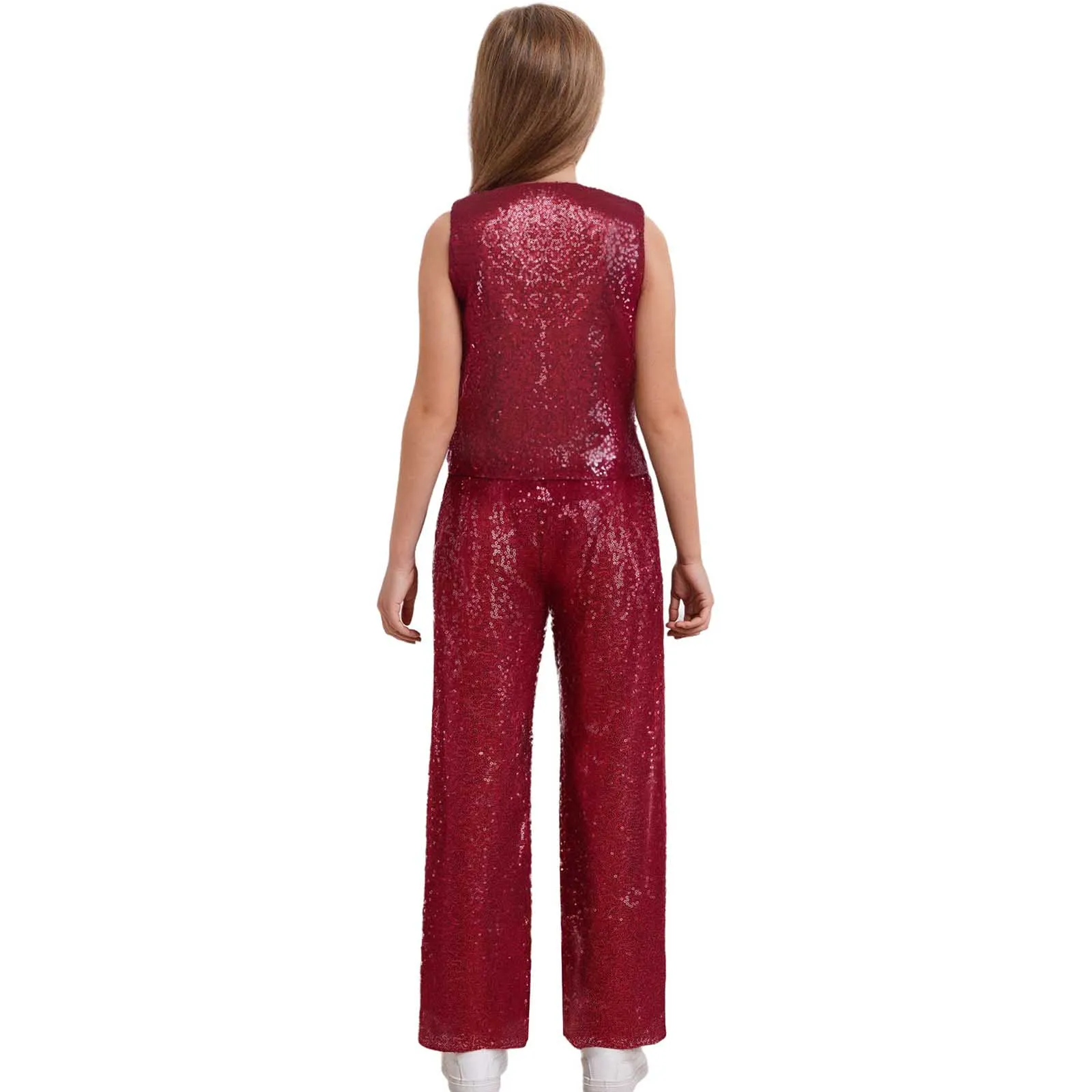 Traje de baile con lentejuelas brillantes para niña - imagen 2