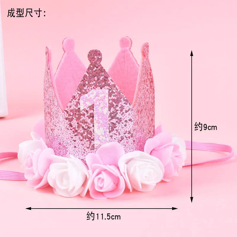 Diadema de fiesta infantil con purpurina – Niña - imagen 2