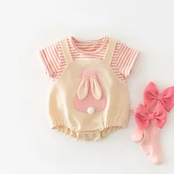 Milangel mono de algodón para niña – conjunto verano