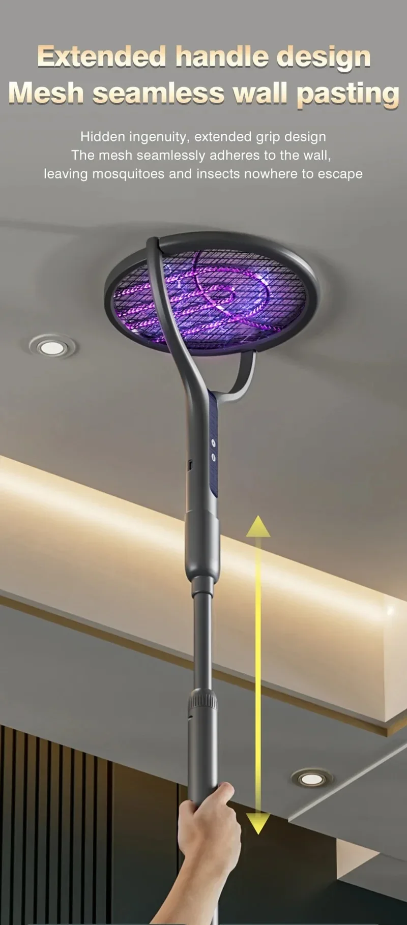 Raqueta eléctrica plegable para transporte