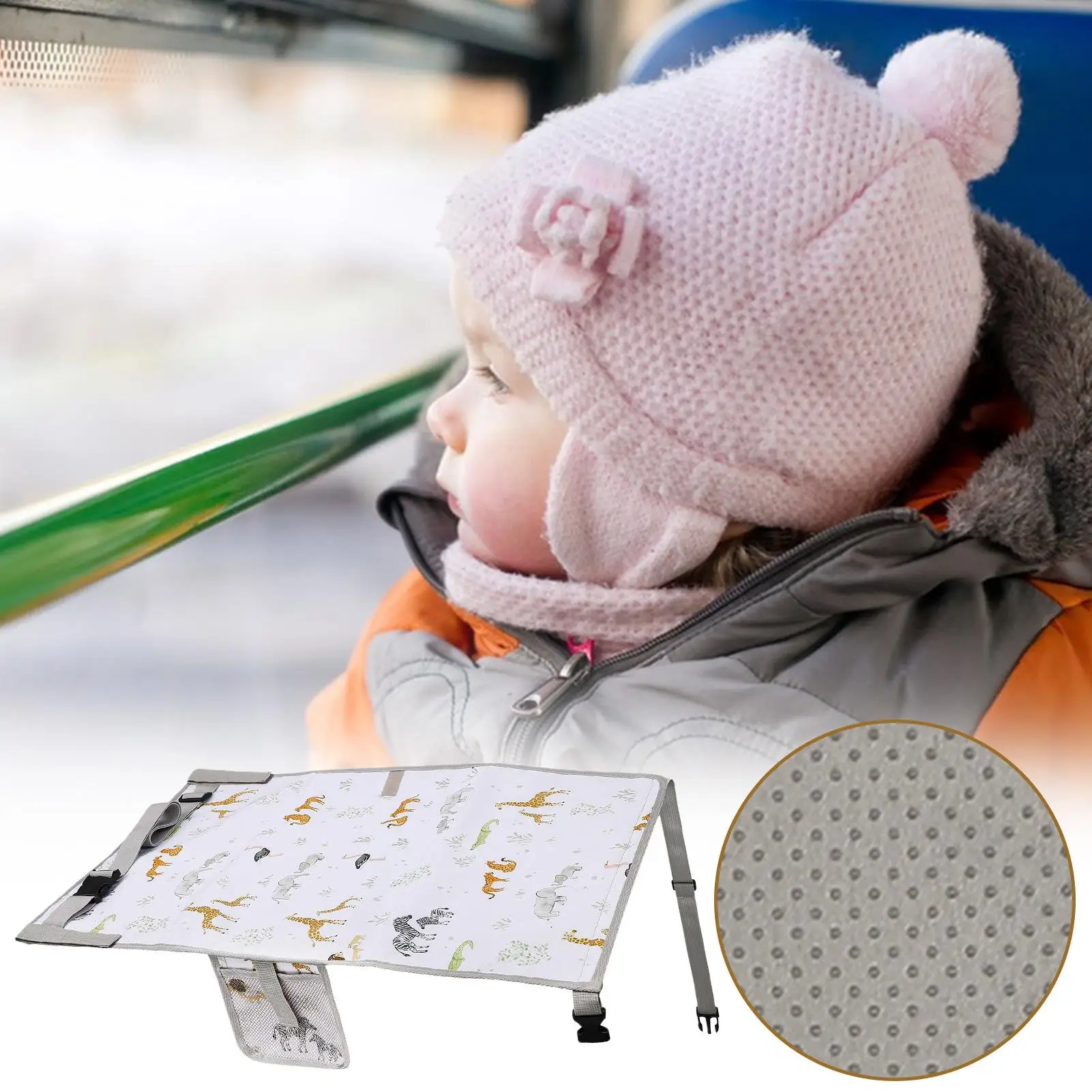 Cama de viaje impermeable para bebé – Extensor de asiento de avión - imagen 3