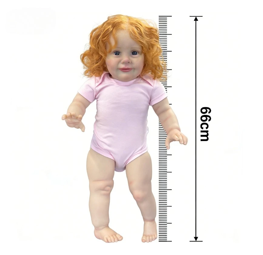 NPK 26''Tamaño grande 100% Piel 3D hecha a mano con venas visibles Reborn Zoe Muñeca de arte coleccionable de tacto suave realista - imagen 2