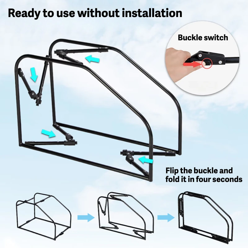 Jaula plegable para coche para mascotas, tela Oxford 600D y transportador de malla para perros y gatos, jaula para maletero transpirable sin instalación para viajes, resistente - imagen 4