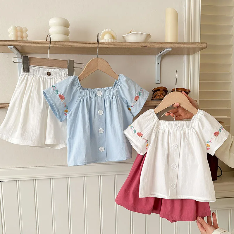 Conjunto verano para niña: camisa manga corta y pantalón corto - imagen 5