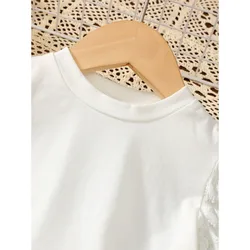 Conjunto falda y top de polipiel para niña de 4 a 7 años