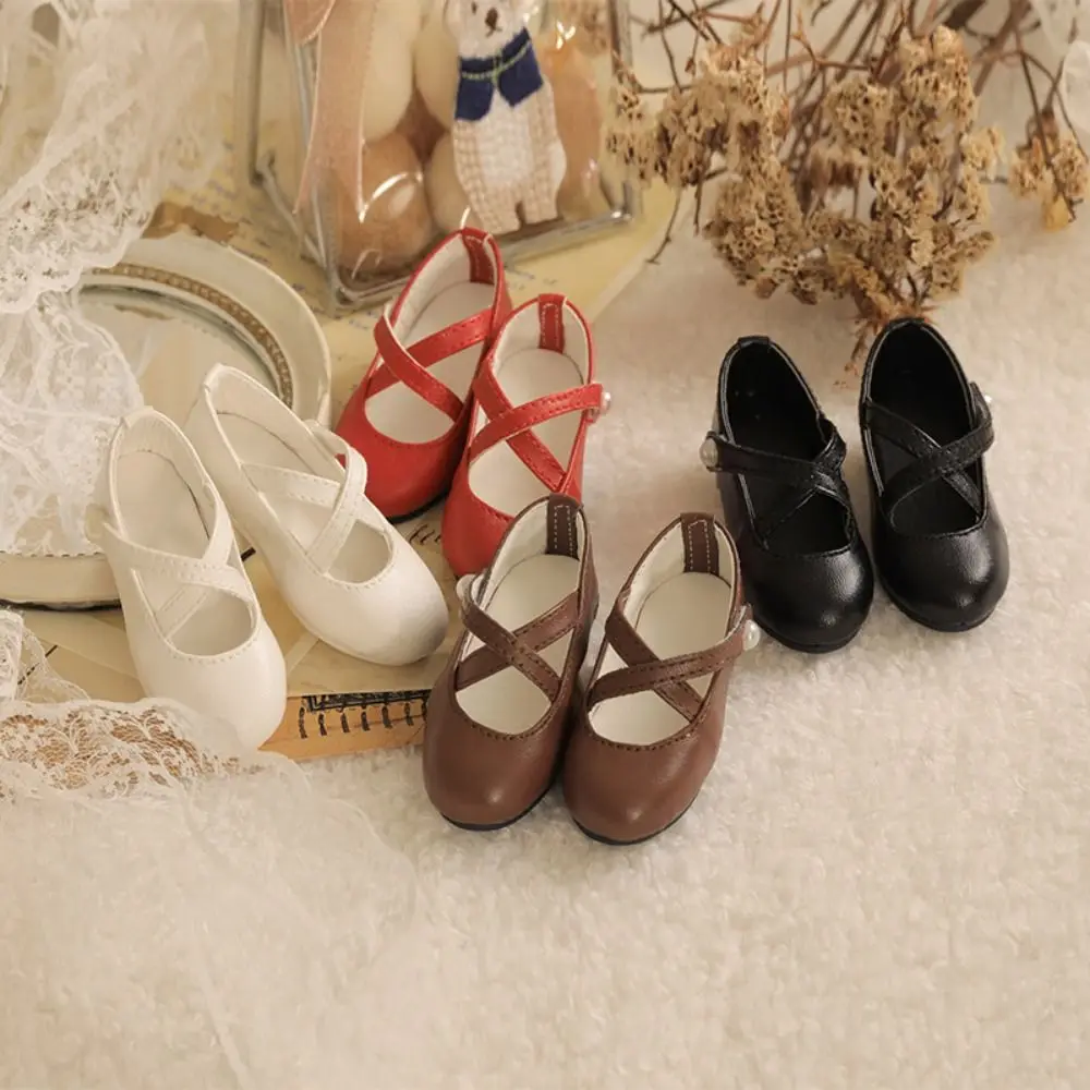 Muñeca de cuero PU Zapatos de cuero PU Botas cortas Zapatos Muñeca Zapatos de muñeca en miniatura Mini zapatos de vestir ligeros Muñecas de arcilla - imagen 5