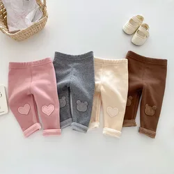 Milangel Leggings de invierno forrado en lana para niño pequeño
