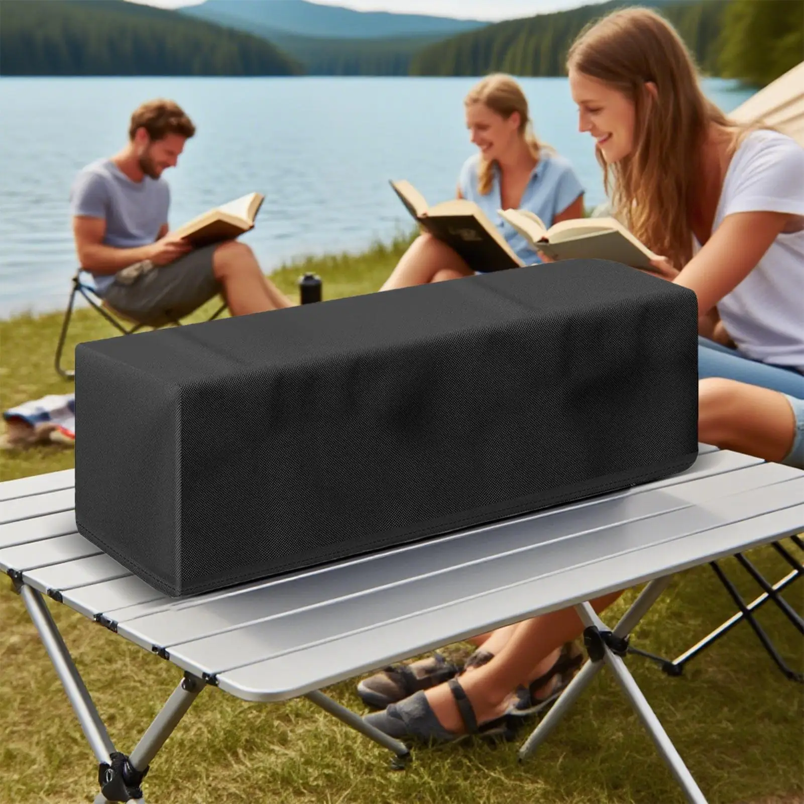 Cubierta para fogones impermeable, sombra para fogones cuadrada resistente al desgaste, cubierta para fogón al aire libre para cubierta, balcón, playa, jardín