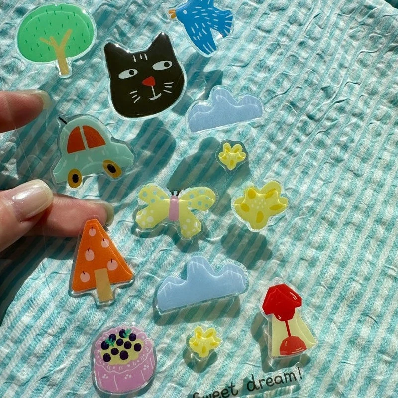 Pequeño gato negro DIY pegatina para teléfono móvil ilustración de alto valor estilo Ins pegatina de gelatina adhesiva 3D tridimensional - imagen 4