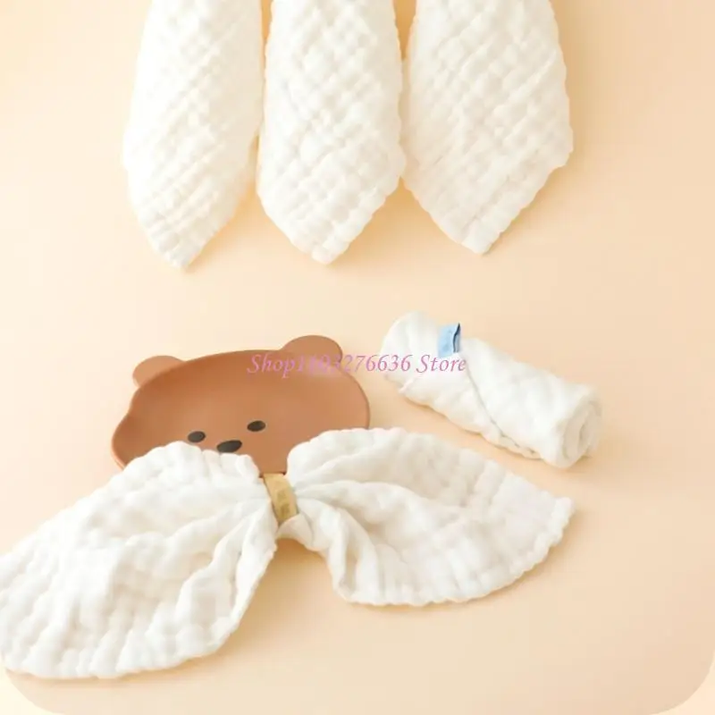 R6FD 5 PPCS Baby Facecloth Set algodón Babero Babero Babero Babero Porta para bebés Baby Sweet Wipe Taper Alto absorción - imagen 4