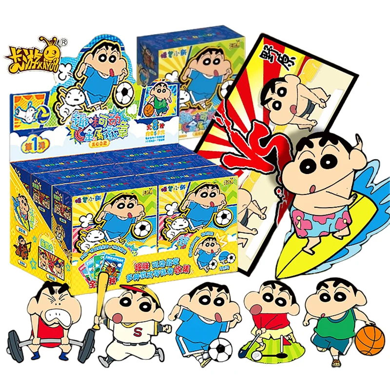 Crayon Shin chan Original, caja ciega, crayón Shin-chan, insignia de acción, fiesta de juego, colgante de vinilo, serie de muñecas, regalo de Navidad para niños ﻿