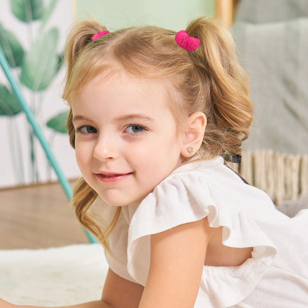 Lazos y gomas de pelo con flores para niña - Colores variados - imagen 5