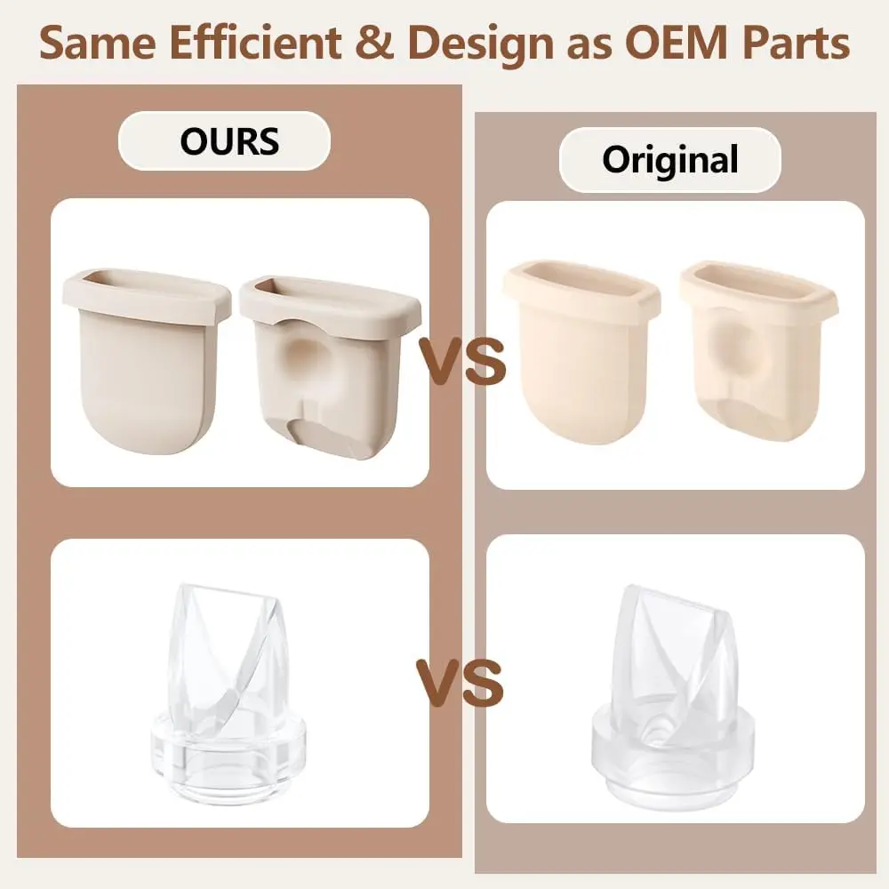 Piezas de extractor de leche, válvulas de pico de pato y diafragma de silicona compatibles con extractor de leche portátil eufy S1 Pro/S1/E10/E20 - imagen 3