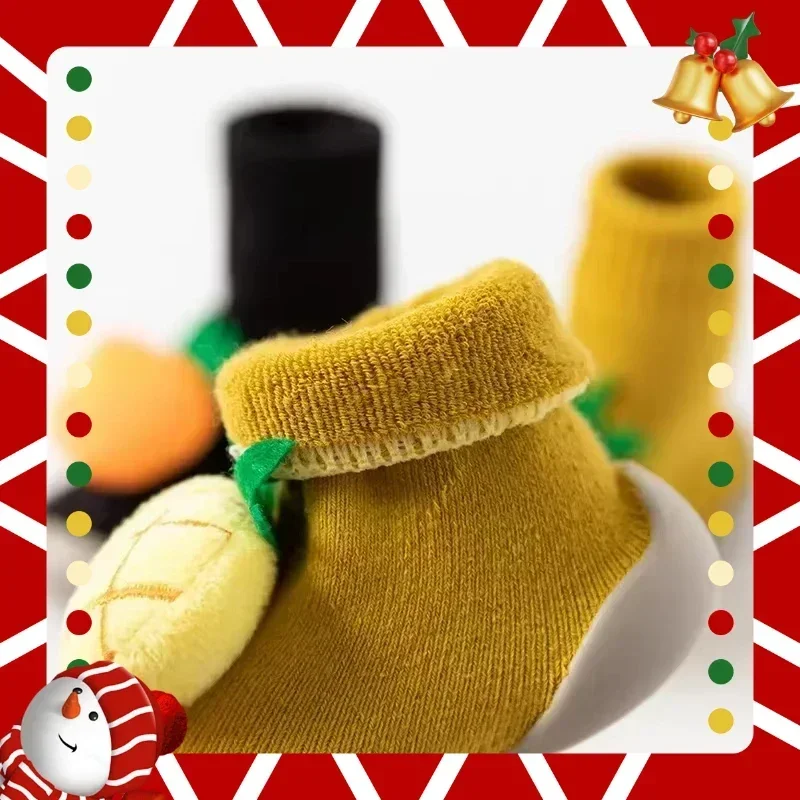 Zapatos bonitos y gruesos de dibujos animados para niños, zapatos antideslizantes de fondo suave para caminar, zapatos de interior para niños pequeños, Otoño Invierno - imagen 4