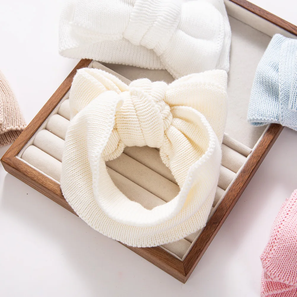 Diademas para niñas de punto grueso con lazos grandes - imagen 5