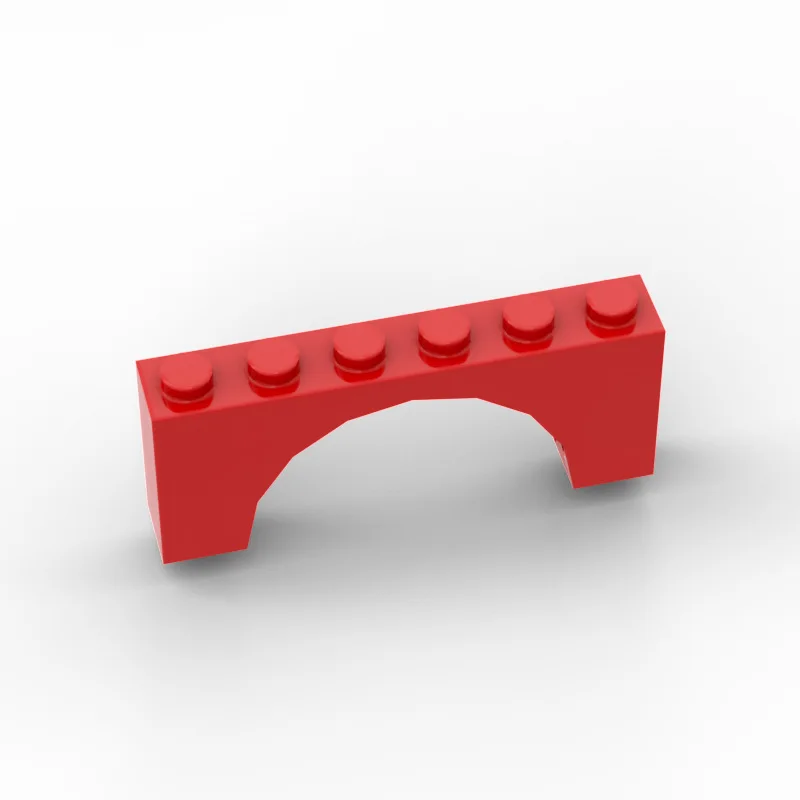40 Uds. Bloques de construcción ladrillos MOC arco 1x6x2 superior con parte inferior reforzada ensambla partículas compatibles con 3307 15254 12939 - imagen 3