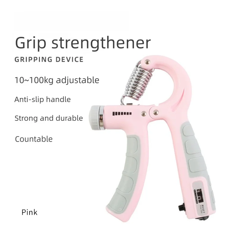 Fortalecedor de agarre de mano con conteo electrónico ajustable, entrenador de dedos, ejercitador de fuerza muscular de brazo, entrenador de mano para estudiantes adultos - imagen 3