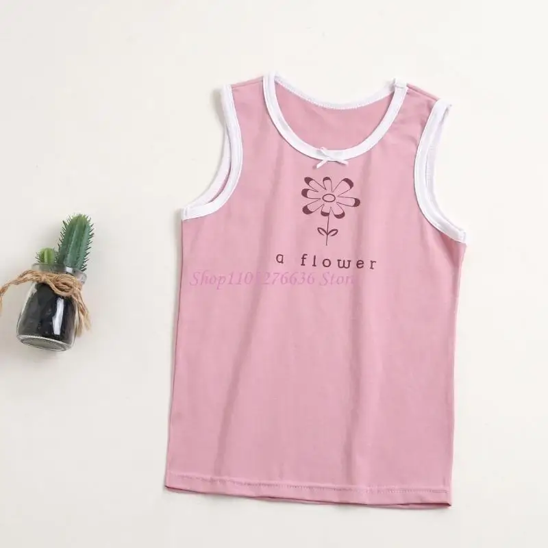 Camiseta deportiva sin mangas de algodón transpirable para niña - imagen 3