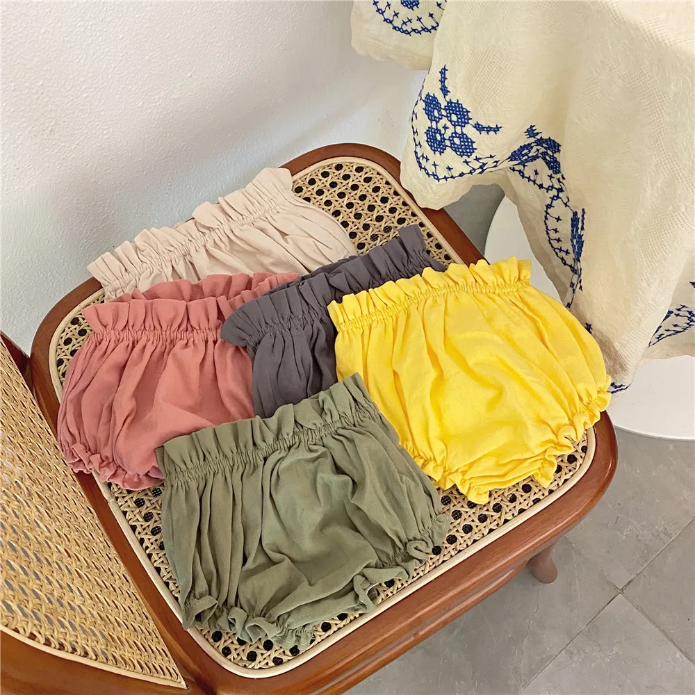 Pantalón bloomer de lino con volantes para bebé niña - imagen 5