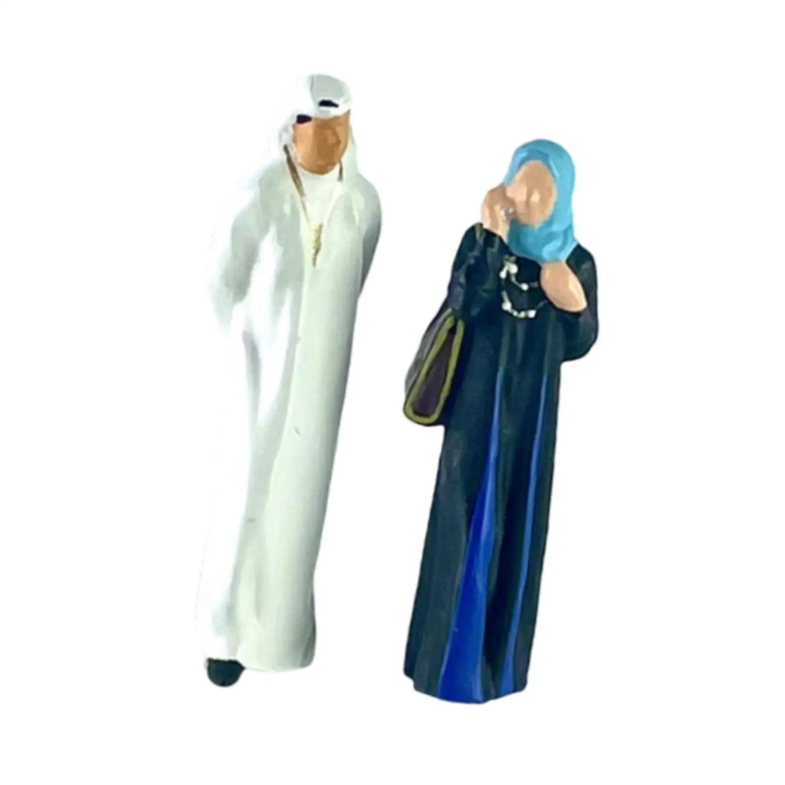 2x 1/64 Scale Miniature Figure Collection Movie Props Layout for DIY Scene Decor