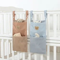 Organizador de cabecera de malla transpirable, bolsa de almacenamiento multibolsillo para bebé con diseño ventilado, organizador colgante Universal para parque infantil de cuna