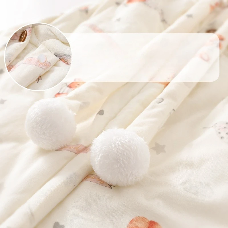 Poncho de invierno acolchado para bebé – Cortavientos con bolsillos - imagen 4