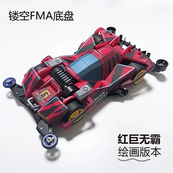 Coche teledirigido Mini 4WD rojo con carcasa pintada