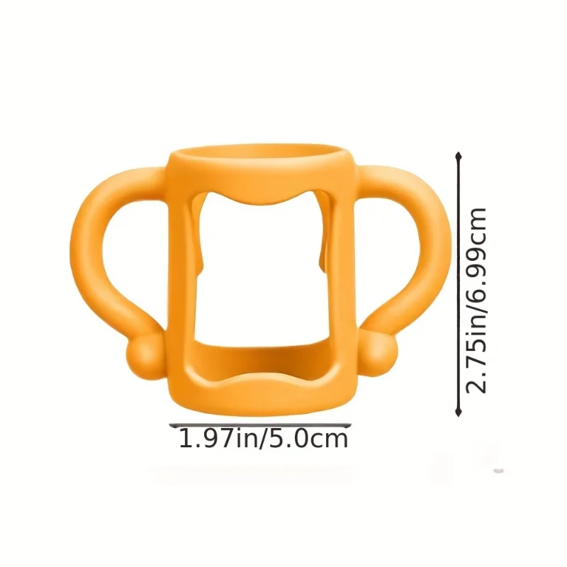 Asas para biberones, empuñadura de taza para sorber transicional de silicona duradera de calidad alimentaria para biberones de cuello ancho - imagen 4