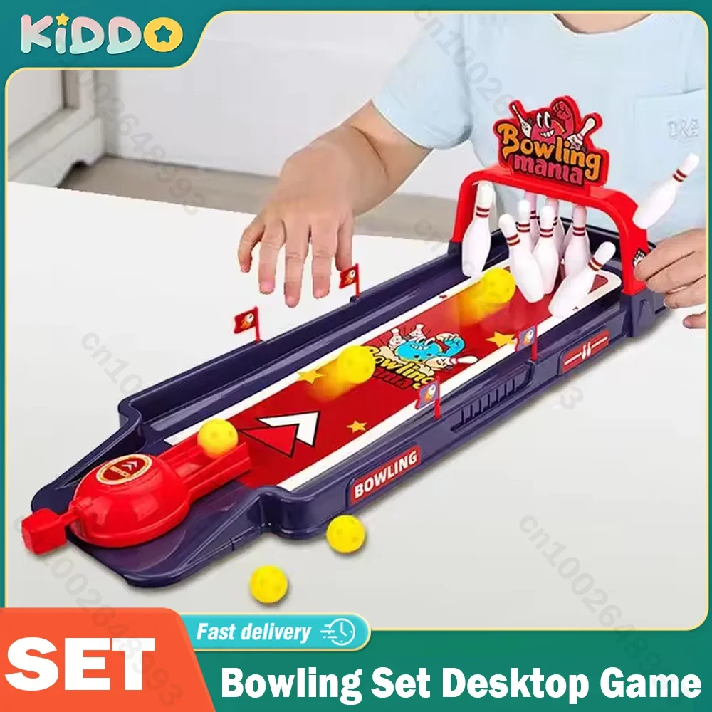 Juego de bolos para niños, decoración de escritorio, juego de bolos, juegos de mesa, juego de bolos pequeño, juguetes educativos de eyección, juguete interactivo para padres e hijos