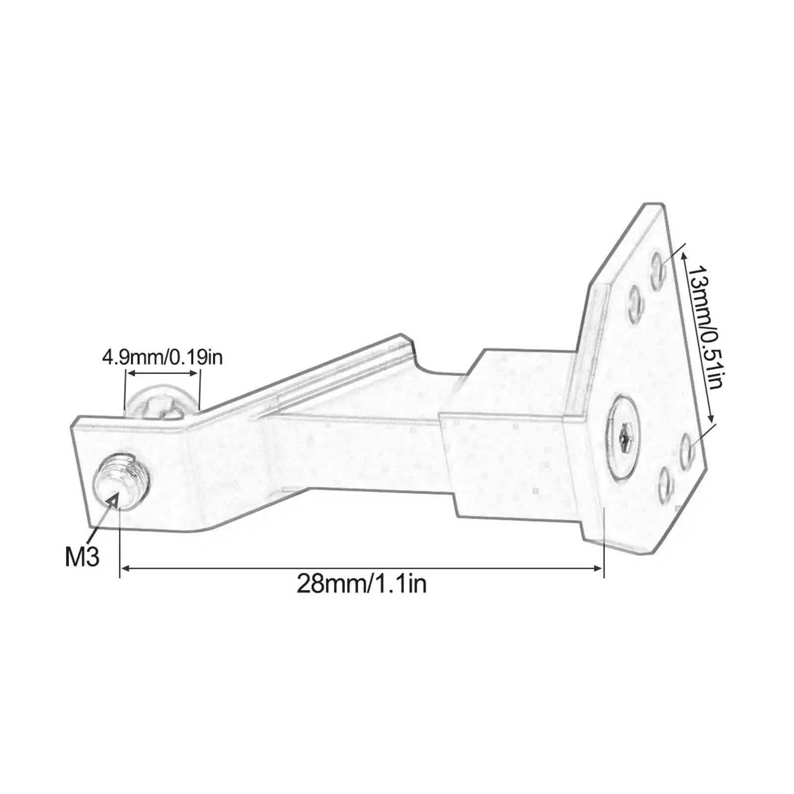 Trailer Hitch Bracket Upgrade for 1:10 Scale RC Crawler Car Truck Model Toy