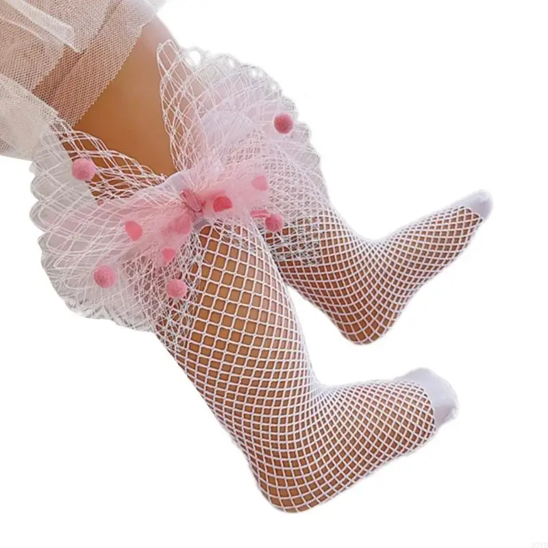 Calcetines nailon elásticos D7YD para niños activos con diseño rejilla transpirable y detalle lazo a edades - imagen 2